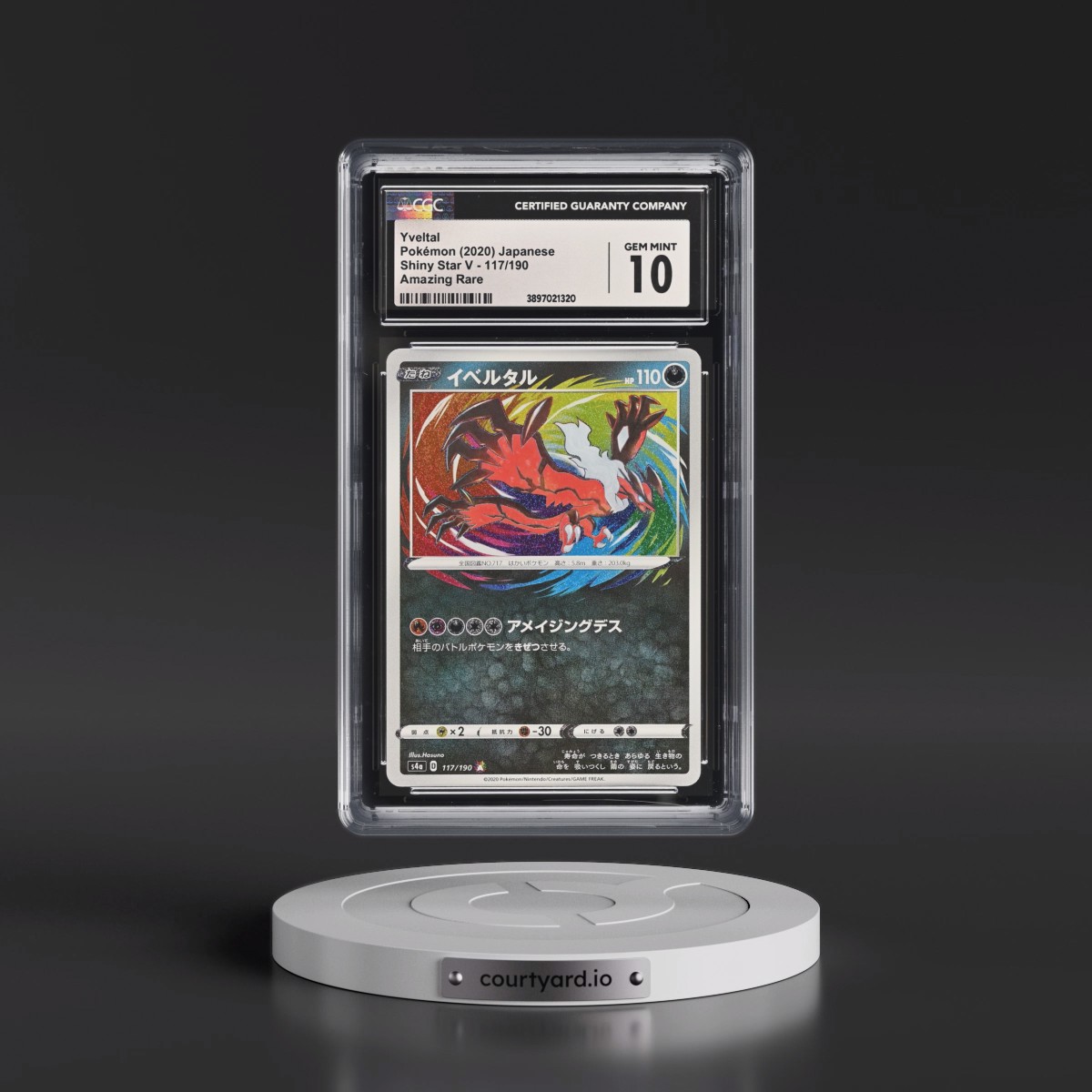 2020 Shiny Star V #117/190 Yveltal - Amazing Rare Holo (CGC 10 GEM MINT)