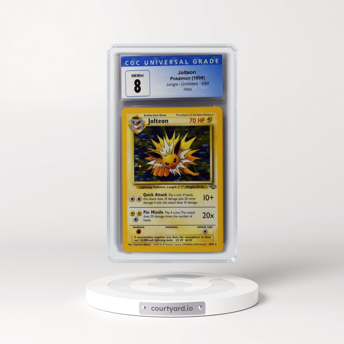 1999 Jungle #4/64 Jolteon - Holo (CGC 8 NM-MT)
