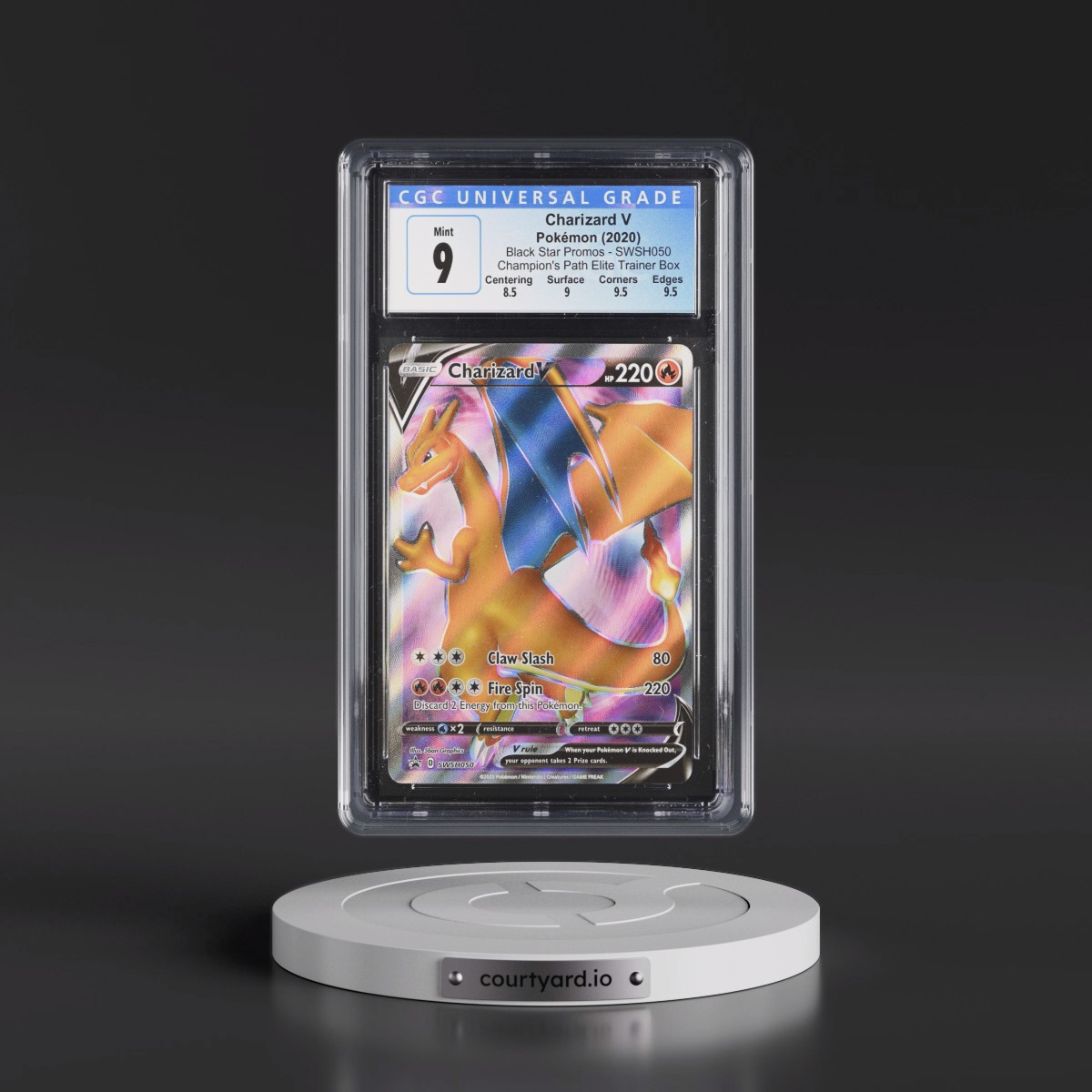 2017 Black Star Promos - Sword & Shield #SWSH050 Charizard V - Champion's Path Elite Trainer Box (Holo) (CGC 9 MINT)