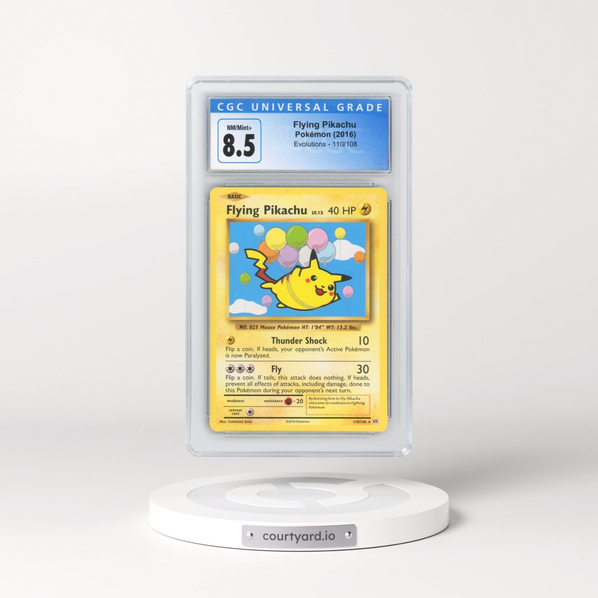 2016 Evolutions #110/108 Flying Pikachu (CGC 8.5 NM-MT+)
