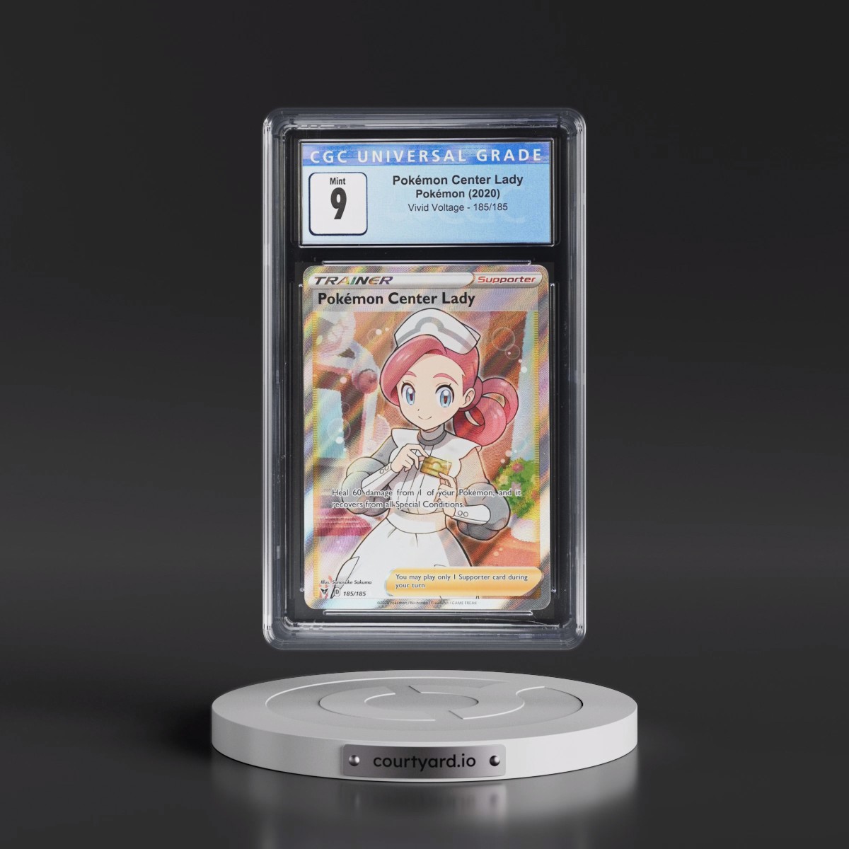 2020 Vivid Voltage #185/185 Pokémon Center Lady - Ultra Rare Holo (CGC 9 MINT)