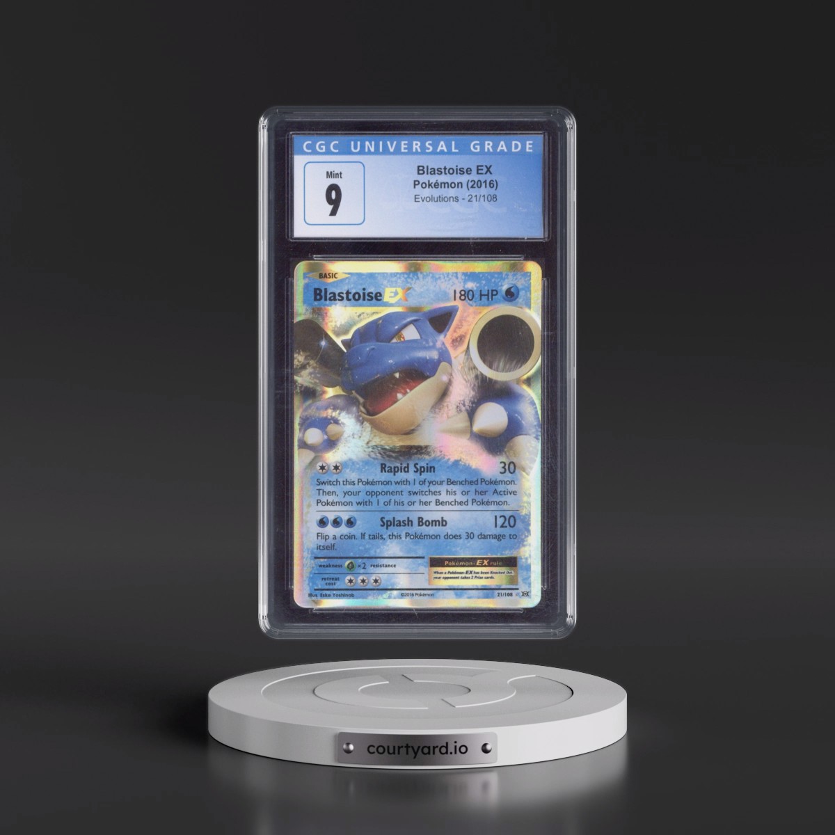 2016 Evolutions #21/108 Blastoise EX - Holo (CGC 9 MINT)
