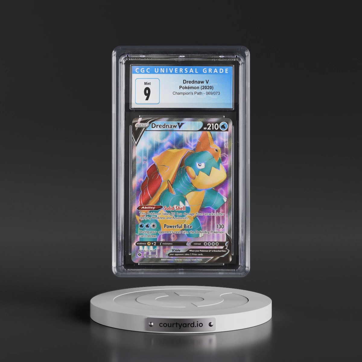 2020 Champion's Path #069/073 Drednaw V - Ultra Rare Holo (CGC 9 MINT)