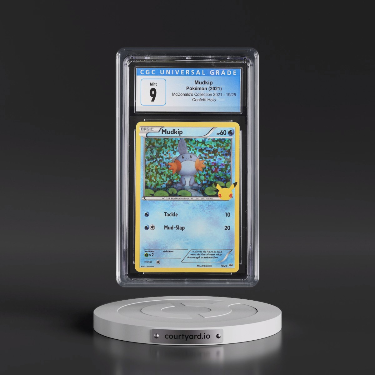 2021 McDonald's Collection 2021 #19/25 Mudkip - Confetti Holo (CGC 9 MINT)
