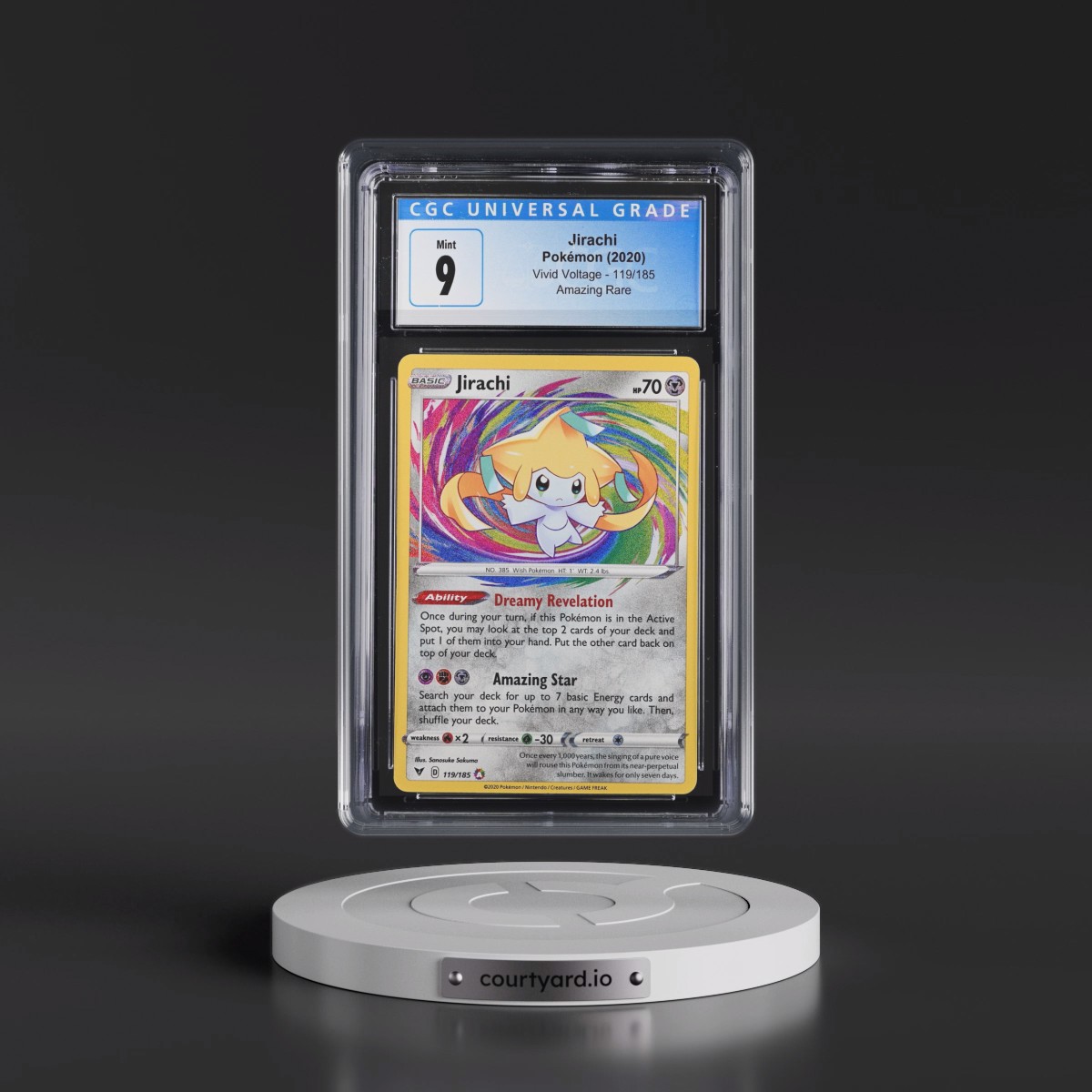 2020 Vivid Voltage #119/185 Jirachi - Amazing Rare Holo (CGC 9 MINT)