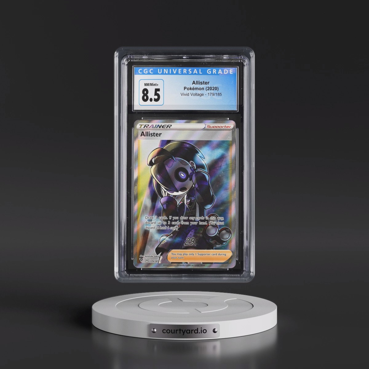 2020 Vivid Voltage #179/185 Allister - Ultra Rare Holo (CGC 8.5 NM-MT+)