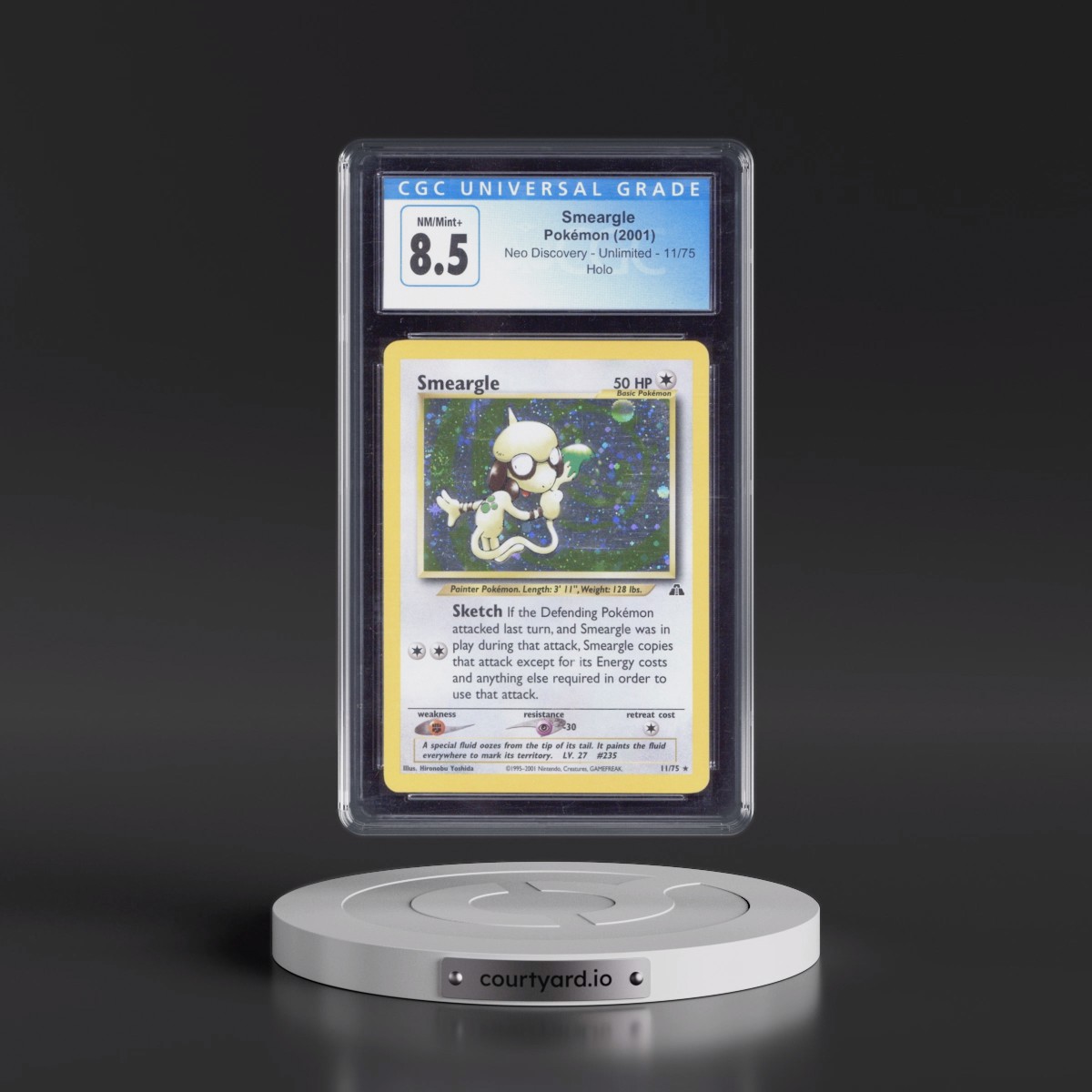 2001 Neo Discovery #11/75 Smeargle - Holo (CGC 8.5 NM-MT+)