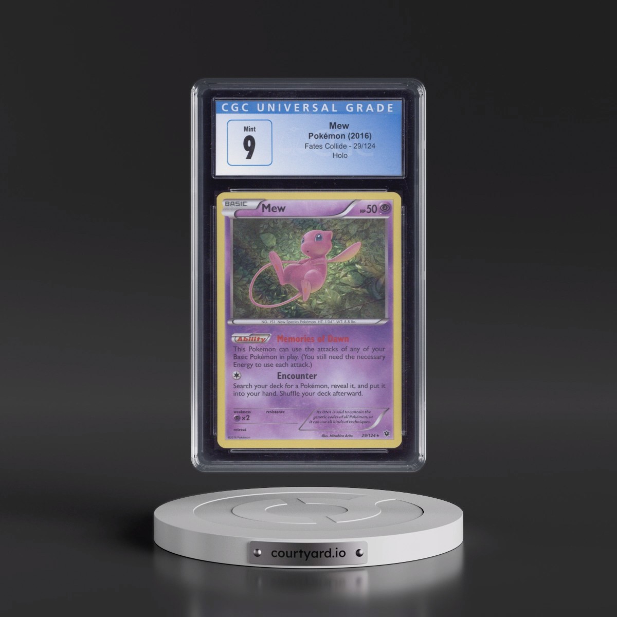2016 Fates Collide #29/124 Mew - Holo (CGC 9 MINT)