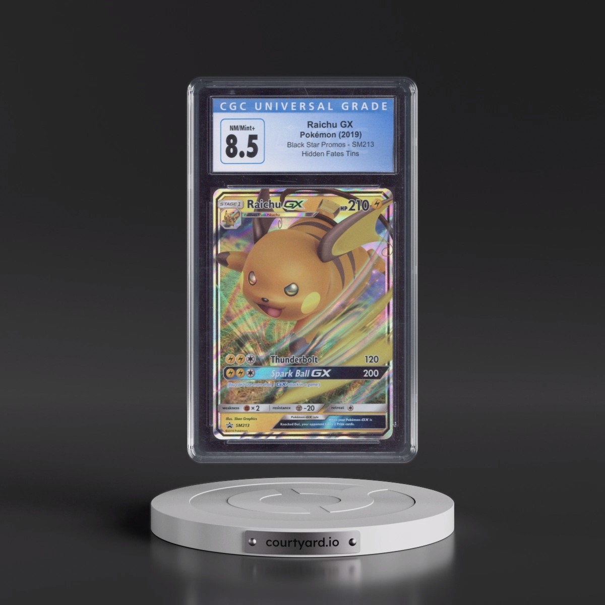 2016 Black Star Promos - Sun & Moon #SM213 Raichu GX - Holo (CGC 8.5 NM-MT+)
