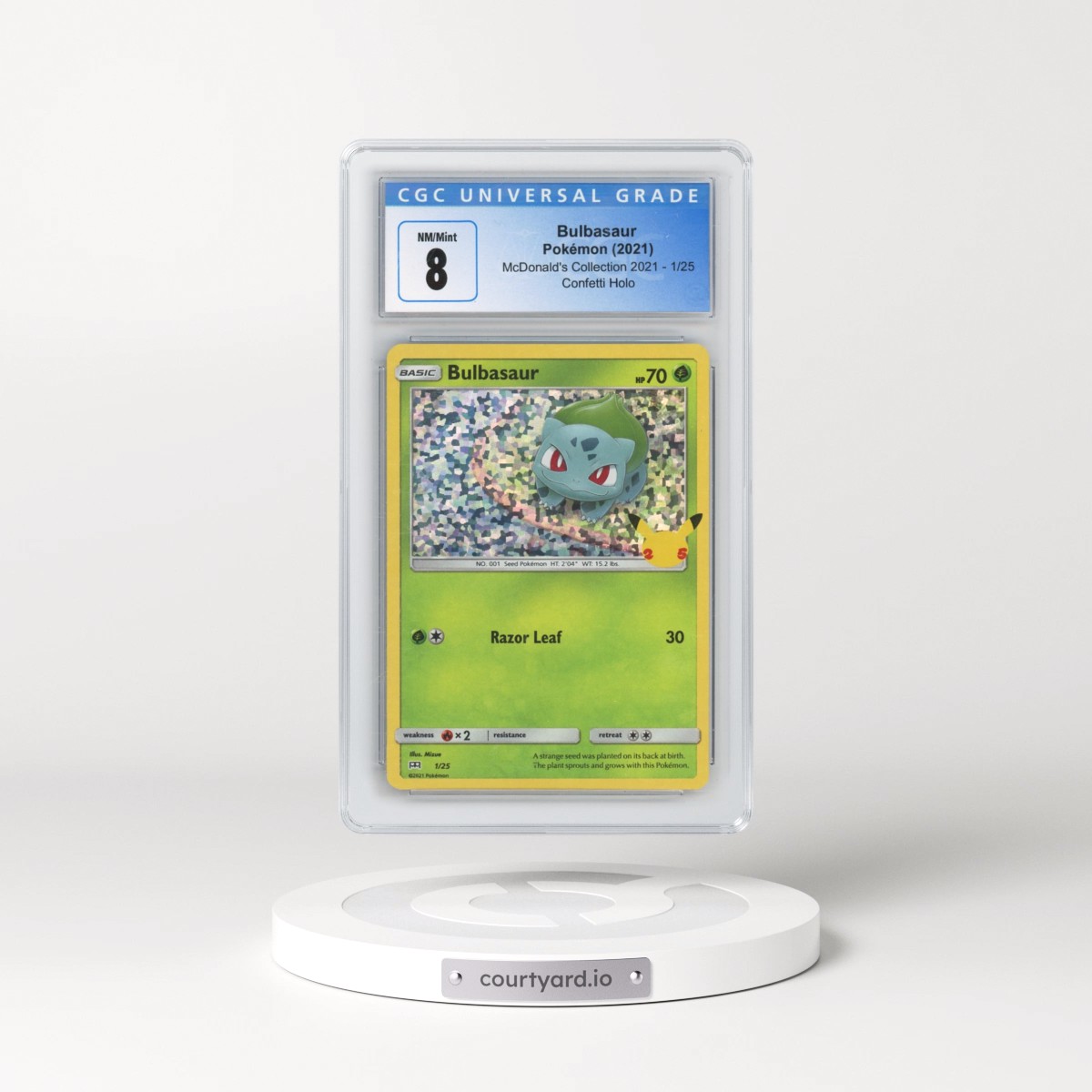 2021 McDonald's Collection 2021 #1/25 Bulbasaur - Confetti Holo (CGC 8 NM-MT)