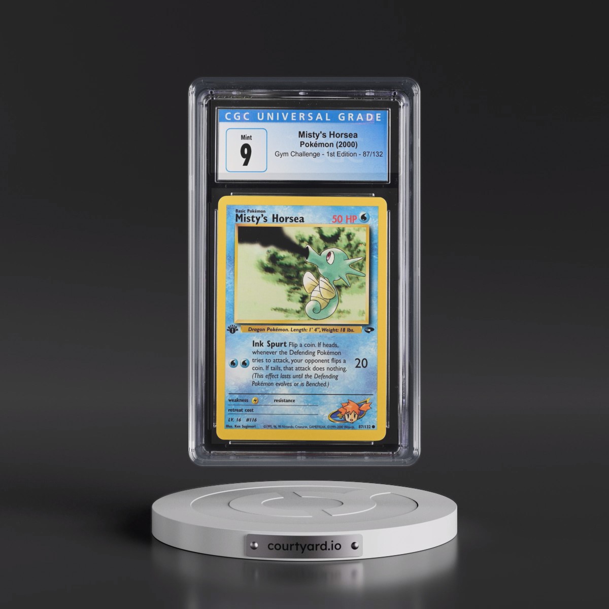 2000 Gym Challenge #87/132 Misty's Horsea - 1st Edition 1st Edition (CGC 9 MINT)