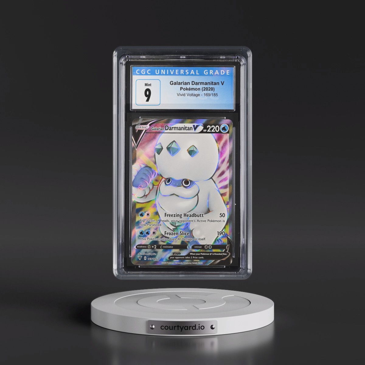 2020 Vivid Voltage #169/185 Galarian Darmanitan V - Ultra Rare Holo (CGC 9 MINT)