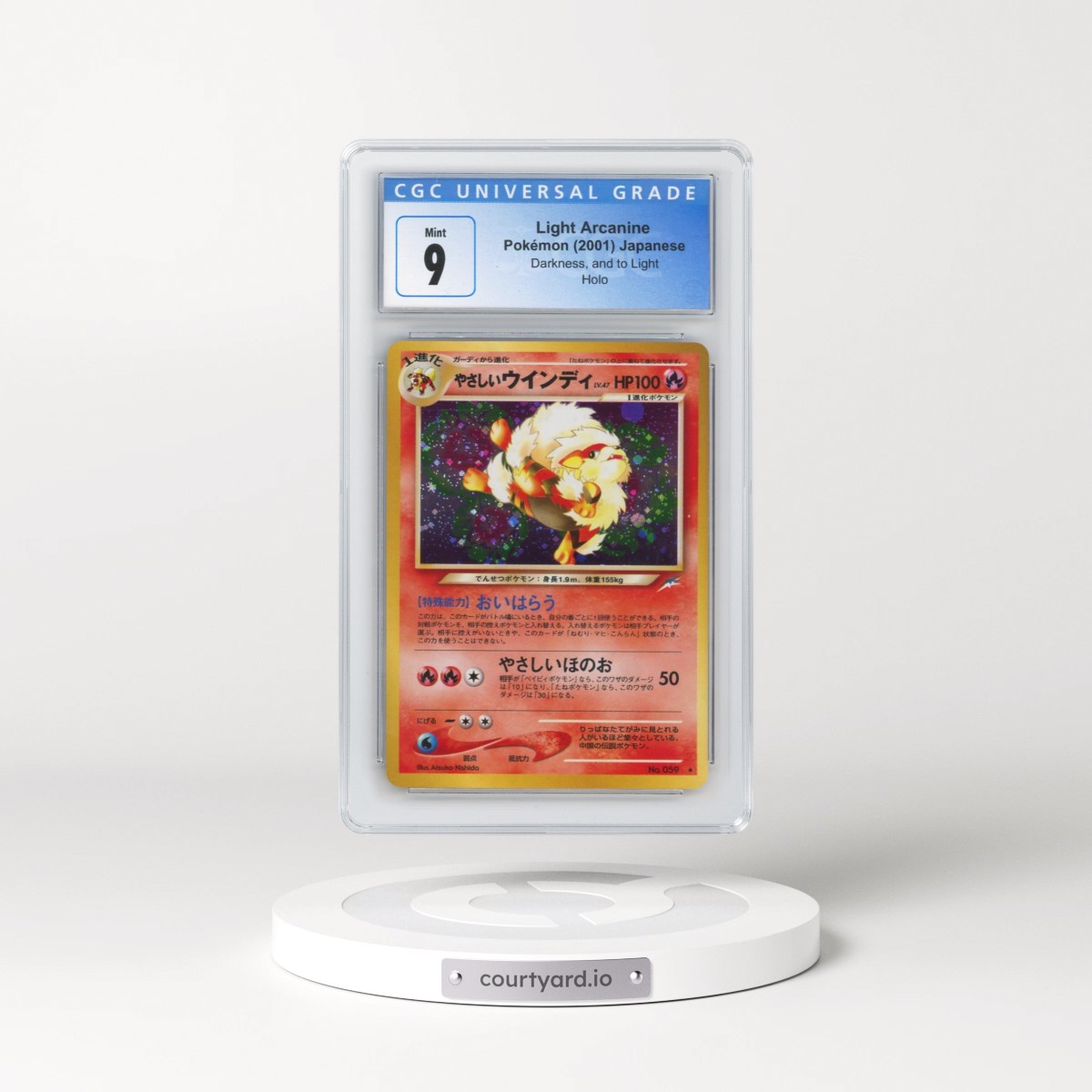 2001 Darkness, and to Light Light Arcanine - Holo (CGC 9 MINT)