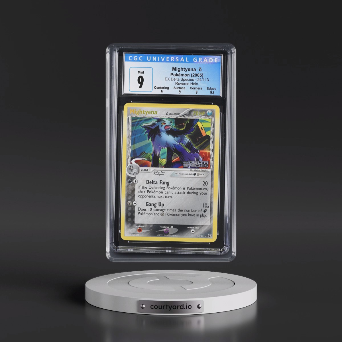2005 EX Delta Species #24/113 Mightyena δ - Reverse Holo (CGC 9 MINT)