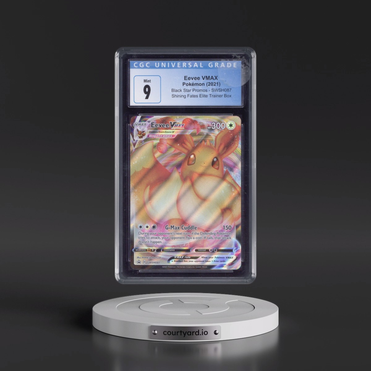 2017 Black Star Promos - Sword & Shield #SWSH087 Eevee VMAX - Shining Fates Elite Trainer Box (Holo) (CGC 9 MINT)