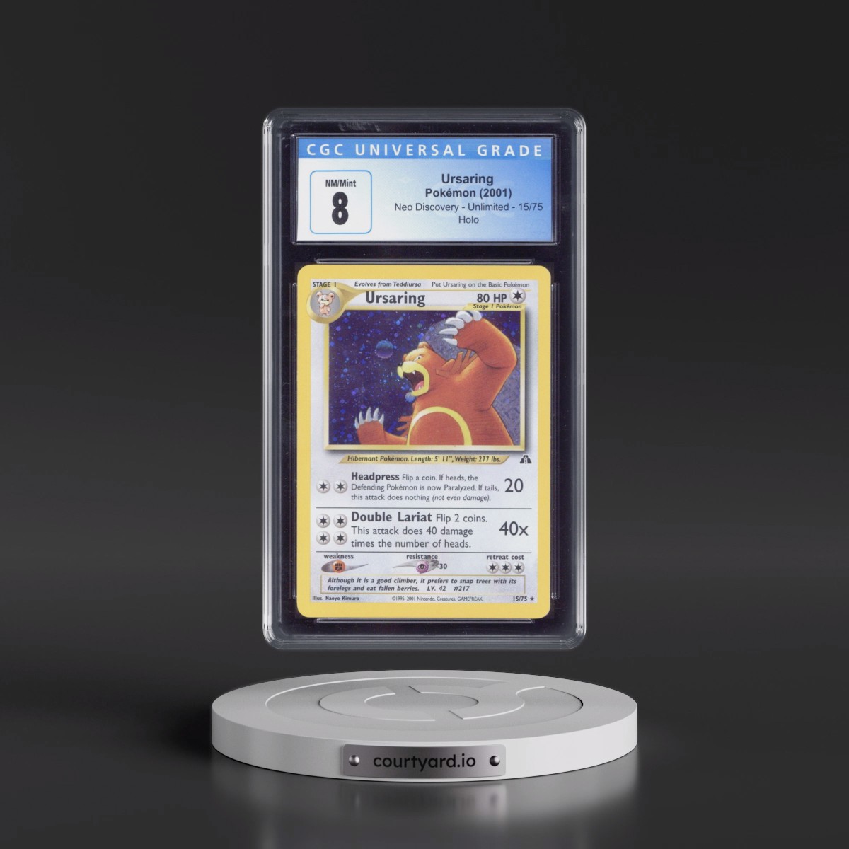 2001 Neo Discovery #15/75 Ursaring - Holo (CGC 8 NM-MT)