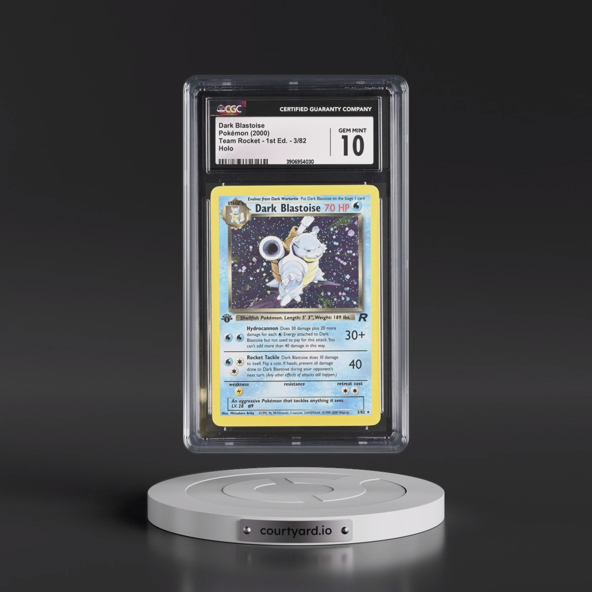 2000 Team Rocket #3/82 Dark Blastoise - 1st Edition Holo (CGC 10 GEM MINT)