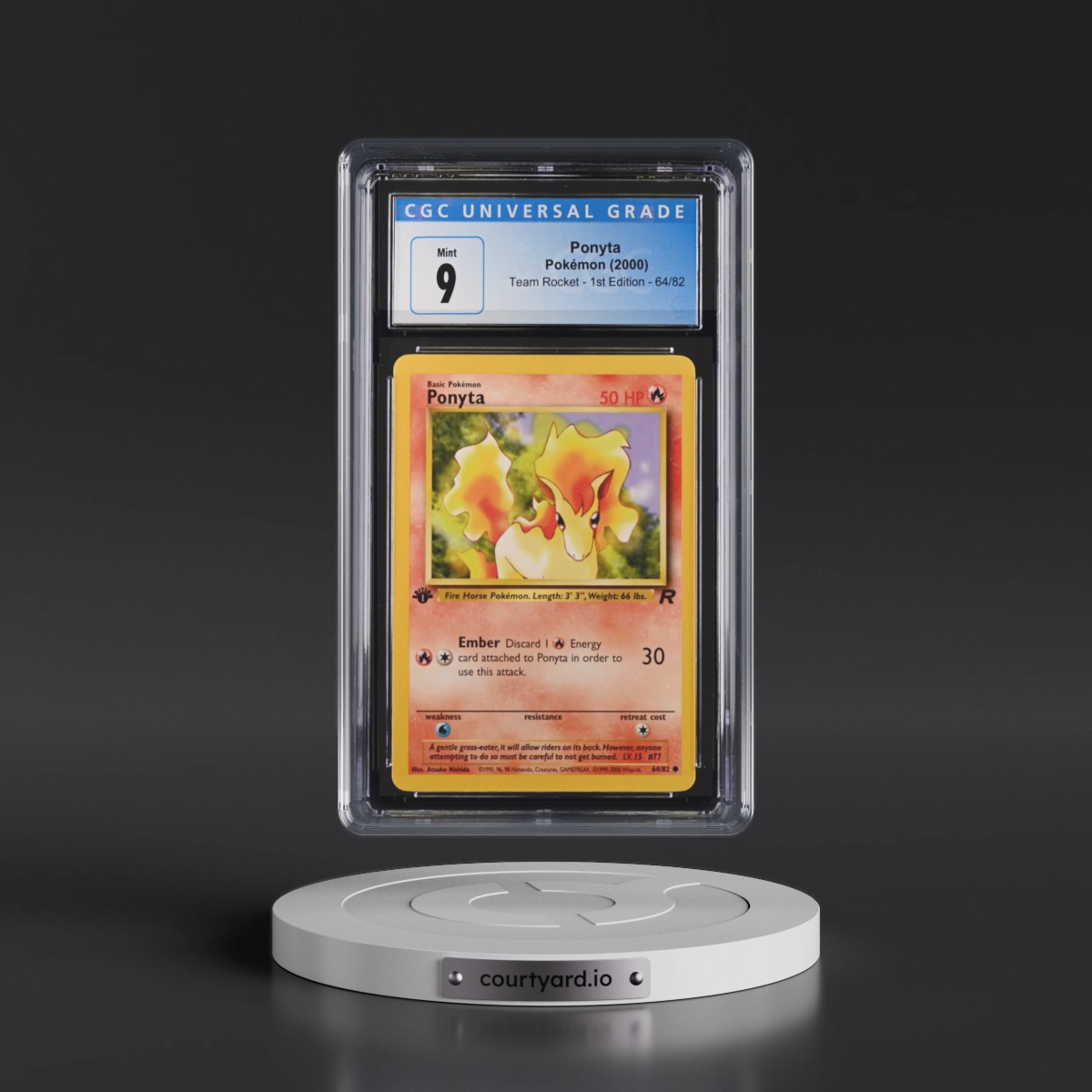 2000 Team Rocket #64/82 Ponyta - 1st Edition 1st Edition (CGC 9 MINT)