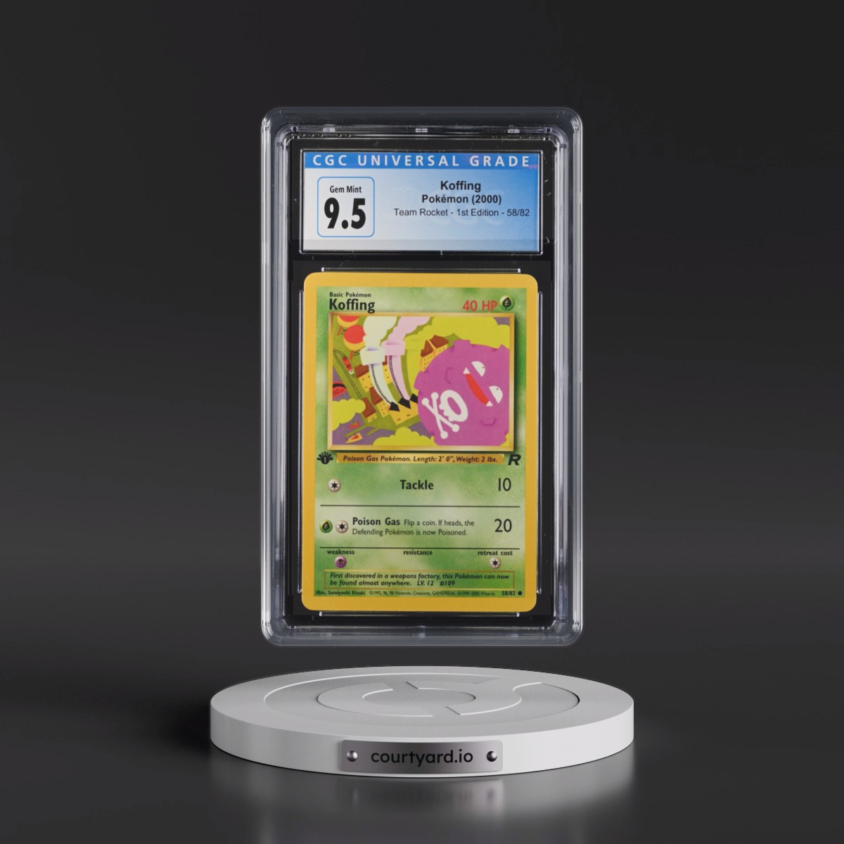 2000 Team Rocket #58/82 Koffing - 1st Edition 1st Edition (CGC 10 GEM MINT)