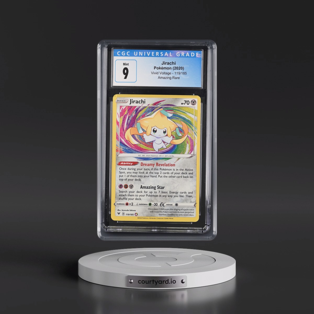 2020 Vivid Voltage #119/185 Jirachi - Amazing Rare Holo (CGC 9 MINT)