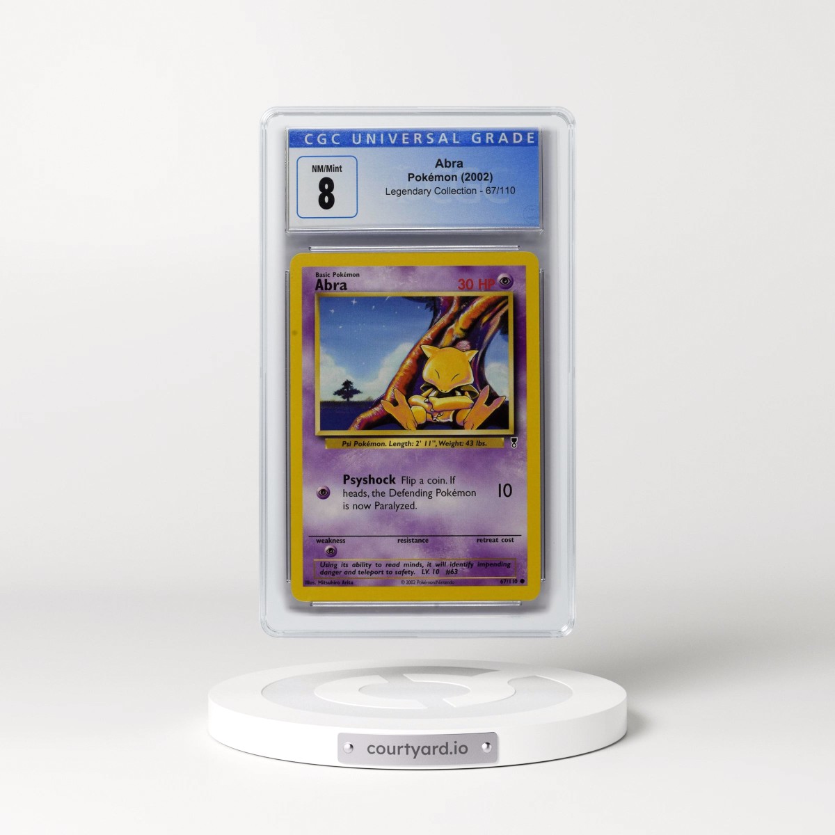 2002 Legendary Collection #67/110 Abra (CGC 8 NM-MT)