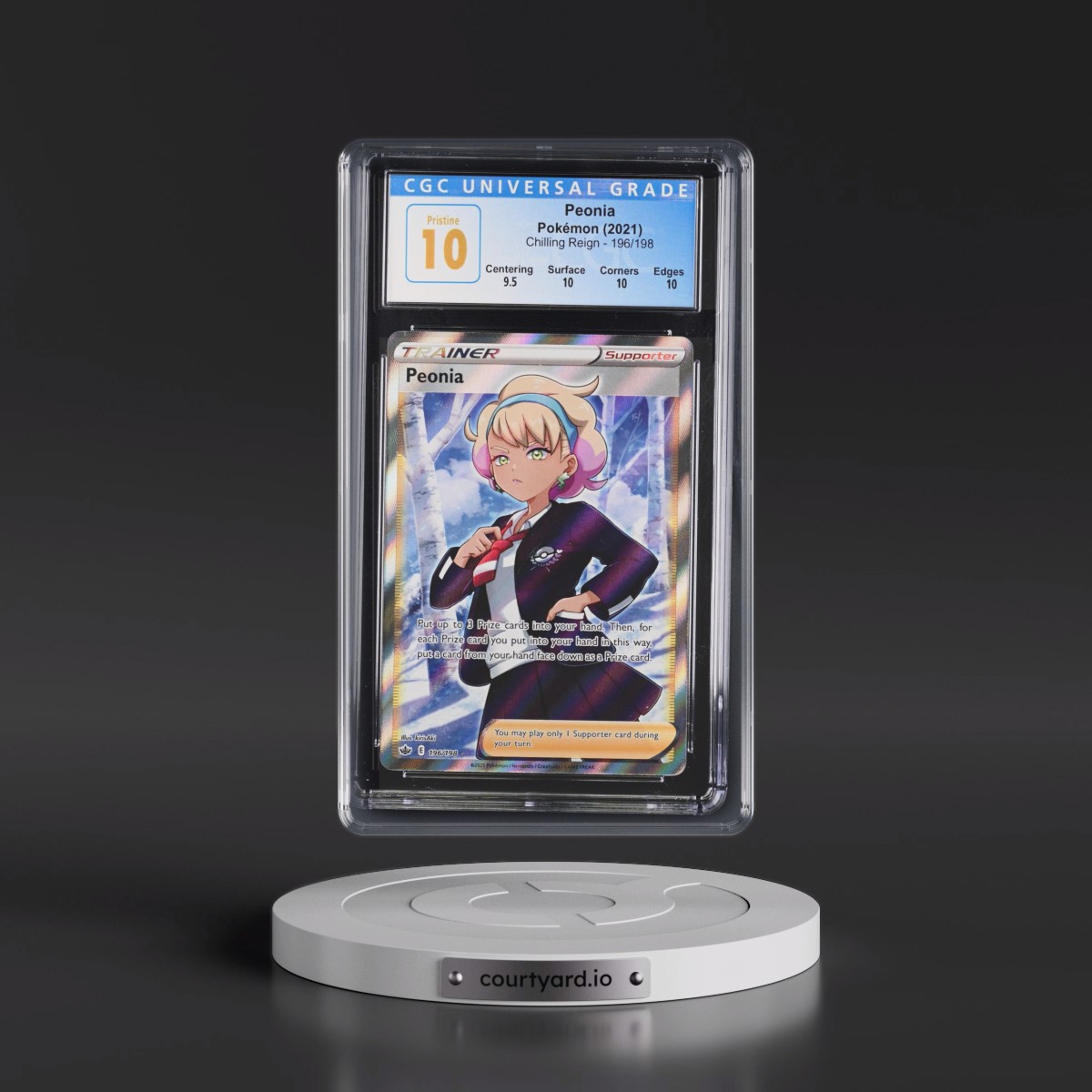 2021 Chilling Reign #196/198 Peonia - Ultra Rare Holo (CGC 10 PRISTINE)