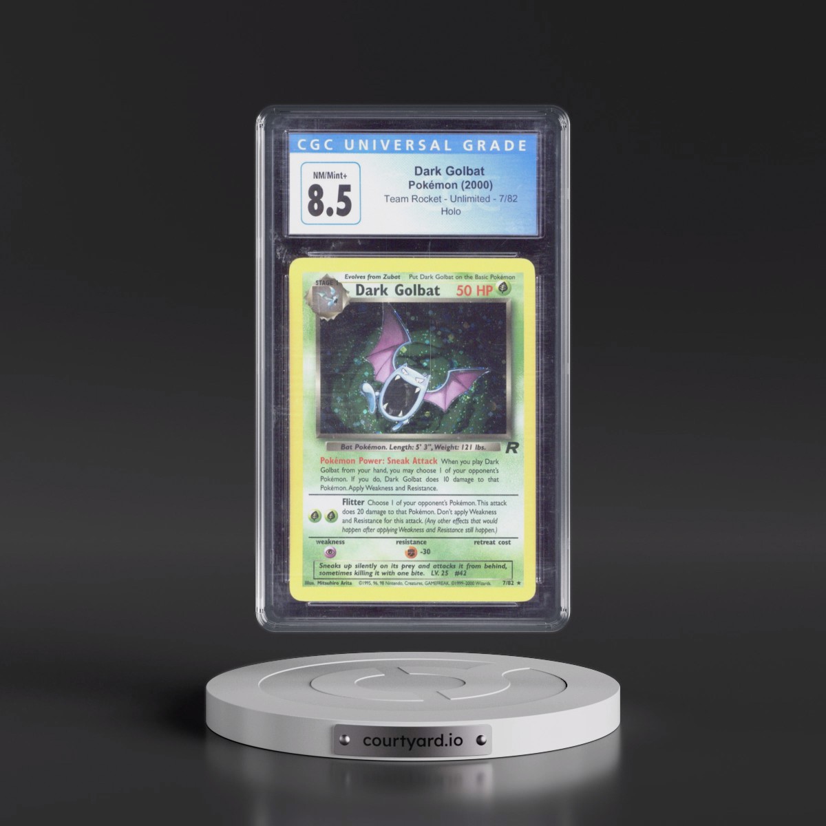 1999 Team Rocket #7/82 Dark Golbat - Holo (CGC 8.5 NM-MT+)