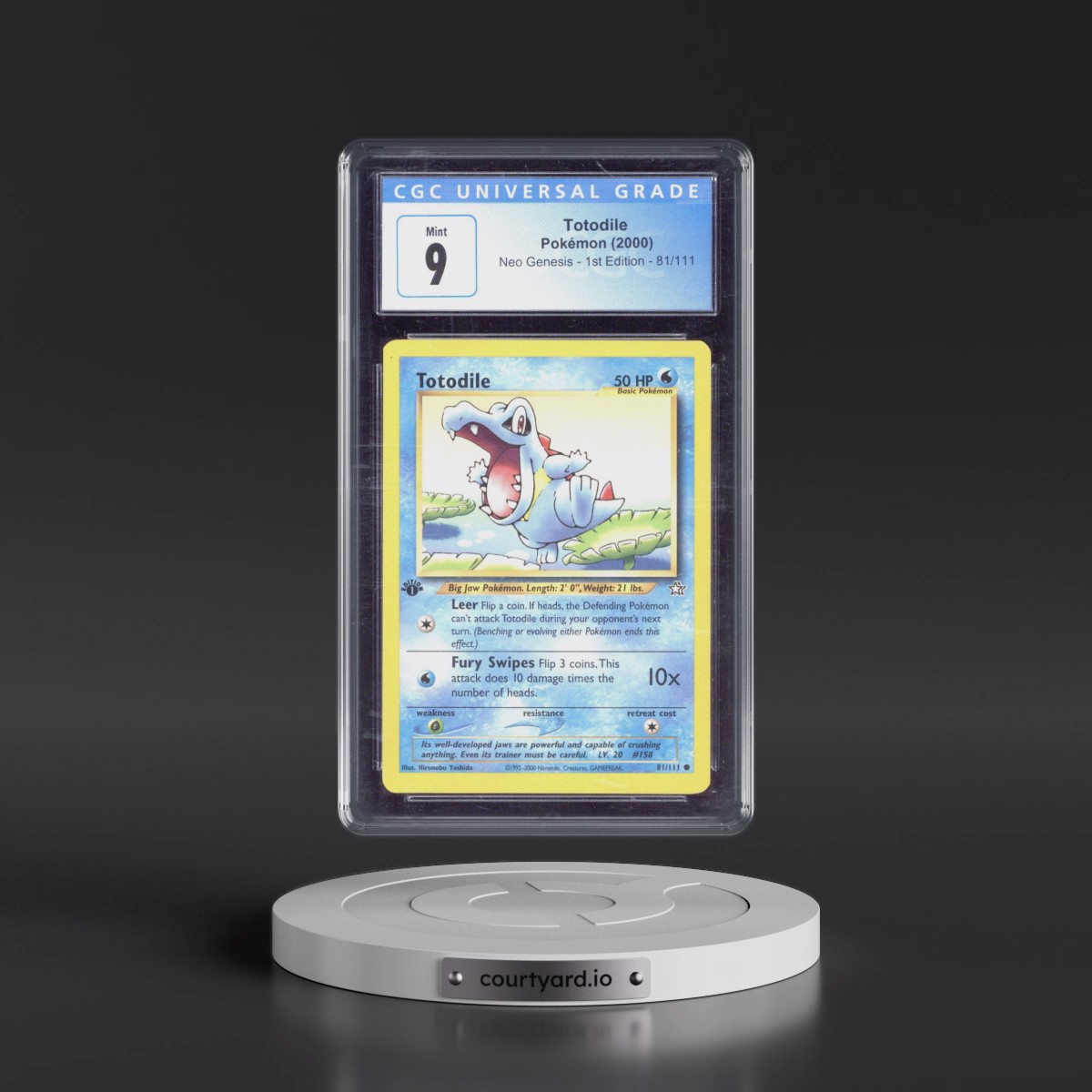 2000 Neo Genesis #81/111 Totodile - 1st Edition (CGC 9 MINT)
