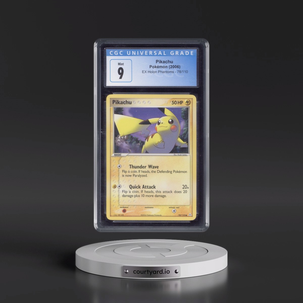 2006 EX Holon Phantoms #78/110 Pikachu (CGC 9 MINT)