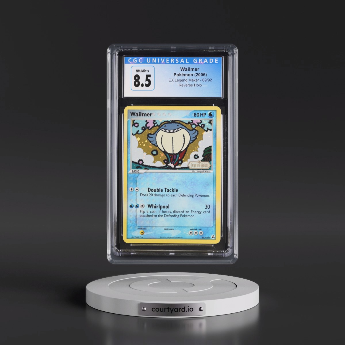 2006 EX Legend Maker #69/92 Wailmer - Reverse Holo (CGC 8.5 NM-MT+)
