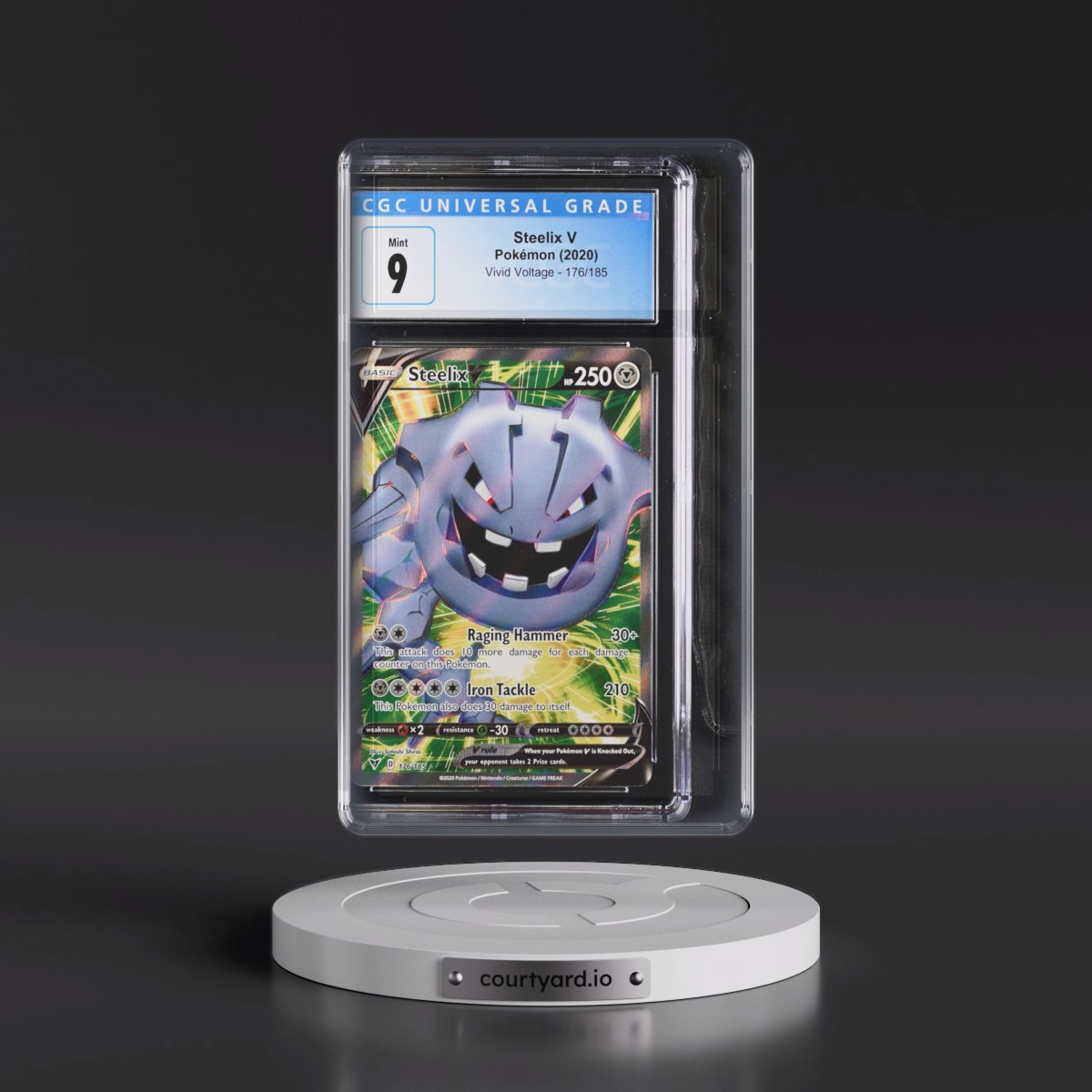 2020 Vivid Voltage #176/185 Steelix V - Ultra Rare Holo (CGC 9 MINT)