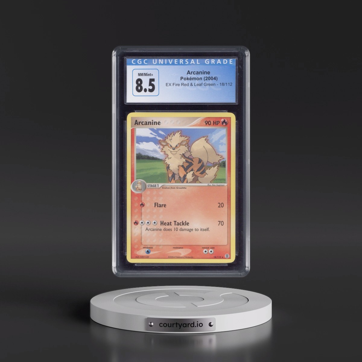 2004 EX Fire Red & Leaf Green #18/112 Arcanine (CGC 8.5 NM-MT+)