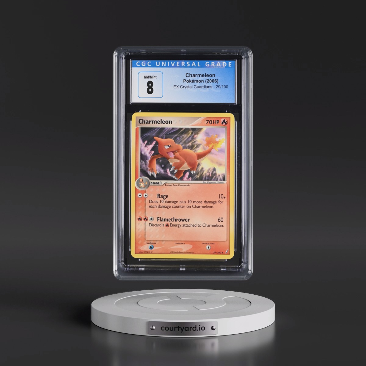 2006 EX Crystal Guardians #29/100 Charmeleon (CGC 8 NM-MT)