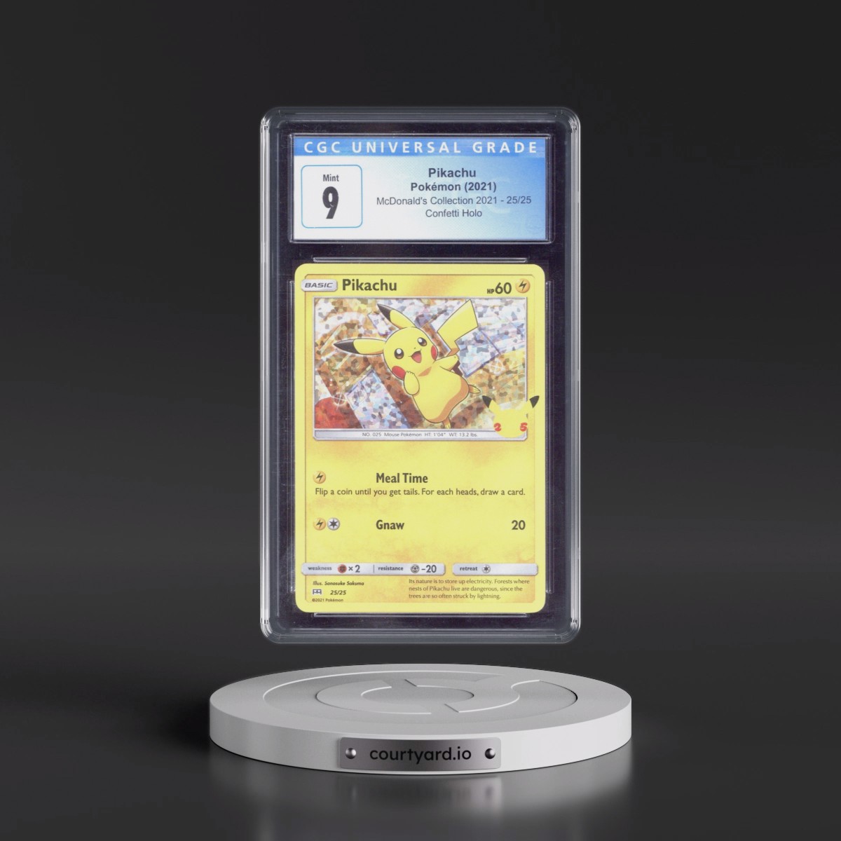 2021 McDonald's Collection 2021 #25/25 Pikachu - Confetti Holo (CGC 9 MINT)