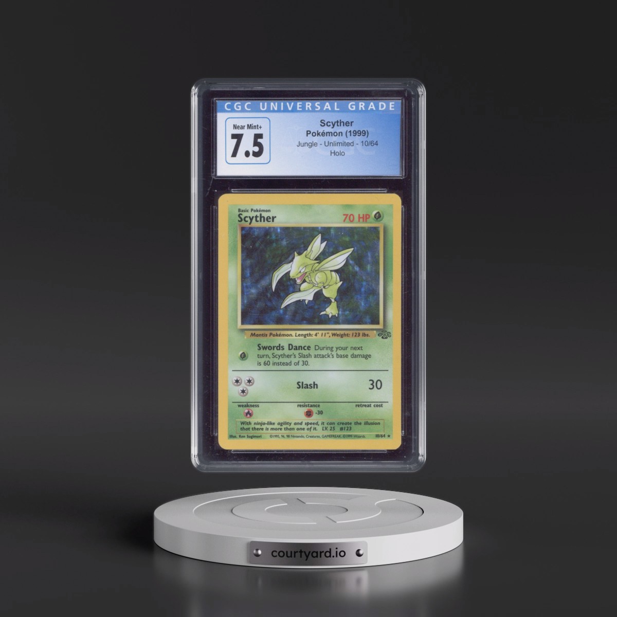 1999 Jungle #10/64 Scyther - Holo (CGC 7.5 NM+)