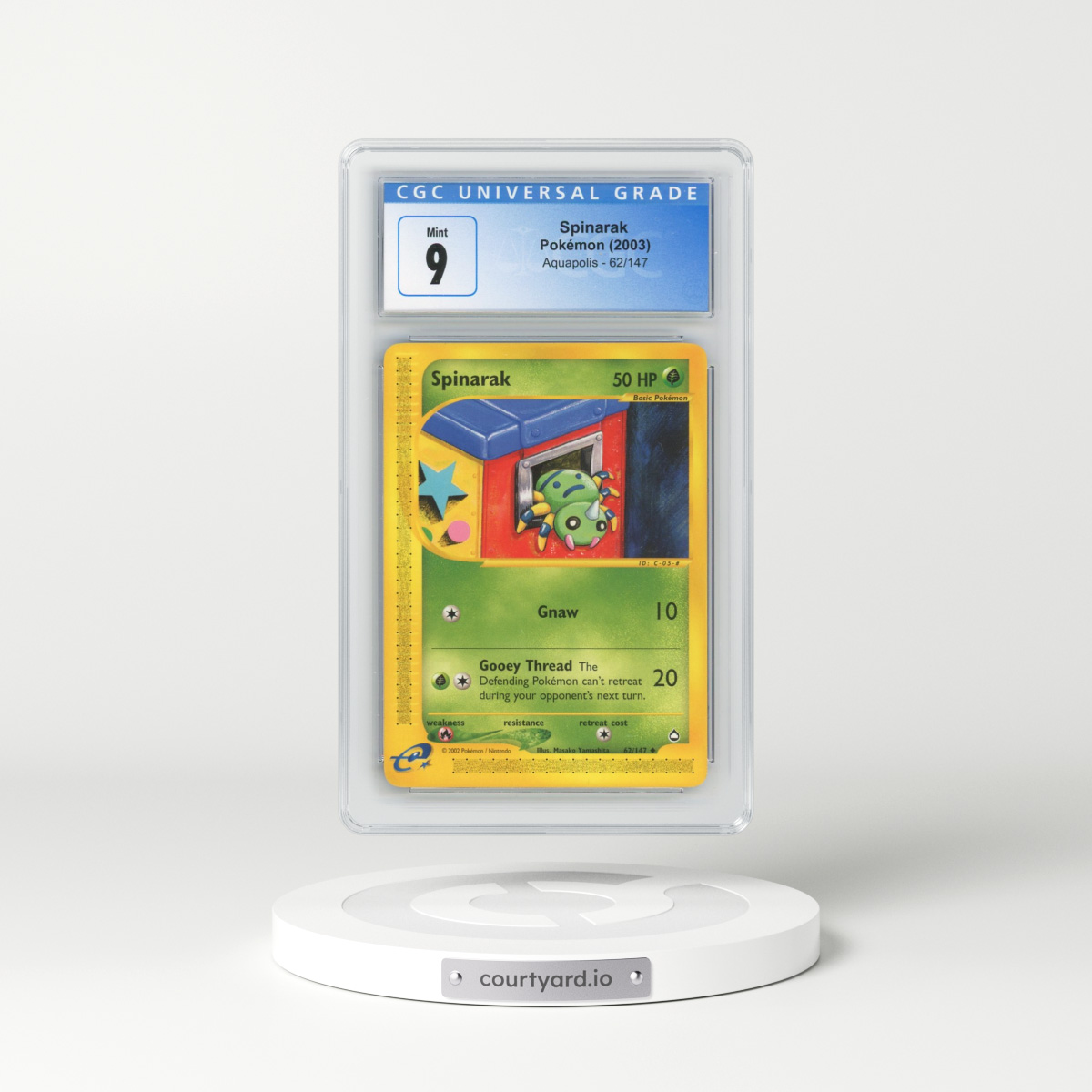 2003 Aquapolis #62/147 Spinarak (CGC 9 MINT)