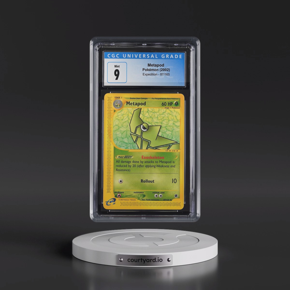 2002 Expedition #87/165 Metapod (CGC 9 MINT)