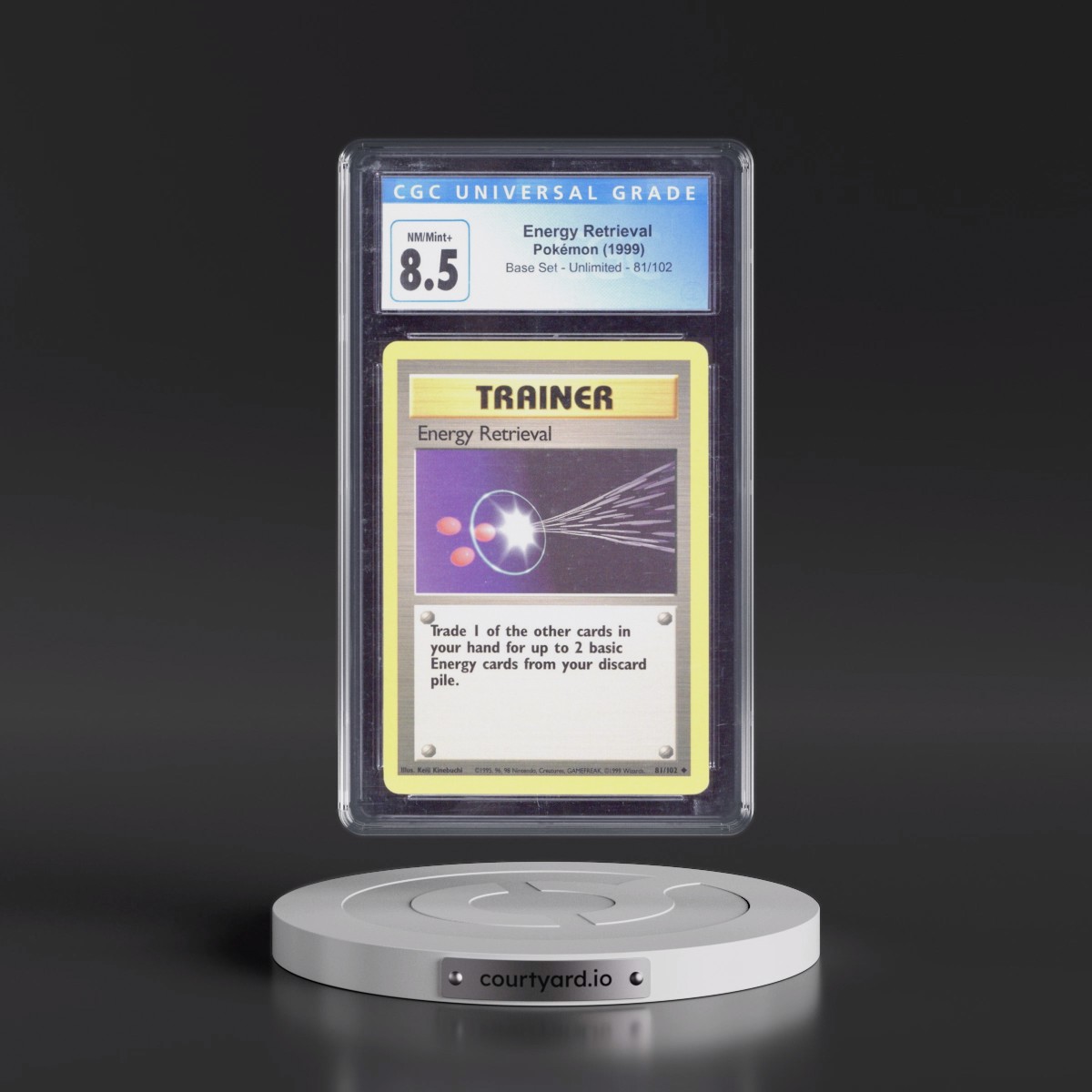 1999 Base Set #81/102 Energy Retrieval (CGC 8.5 NM-MT+)