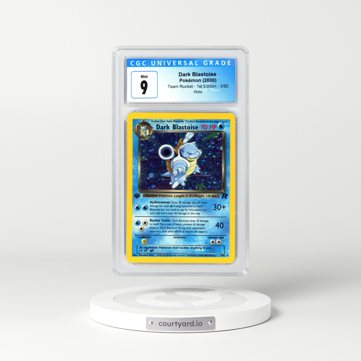 2000 Team Rocket #3 Dark Blastoise - 1st Edition Holo (CGC 9 MINT)