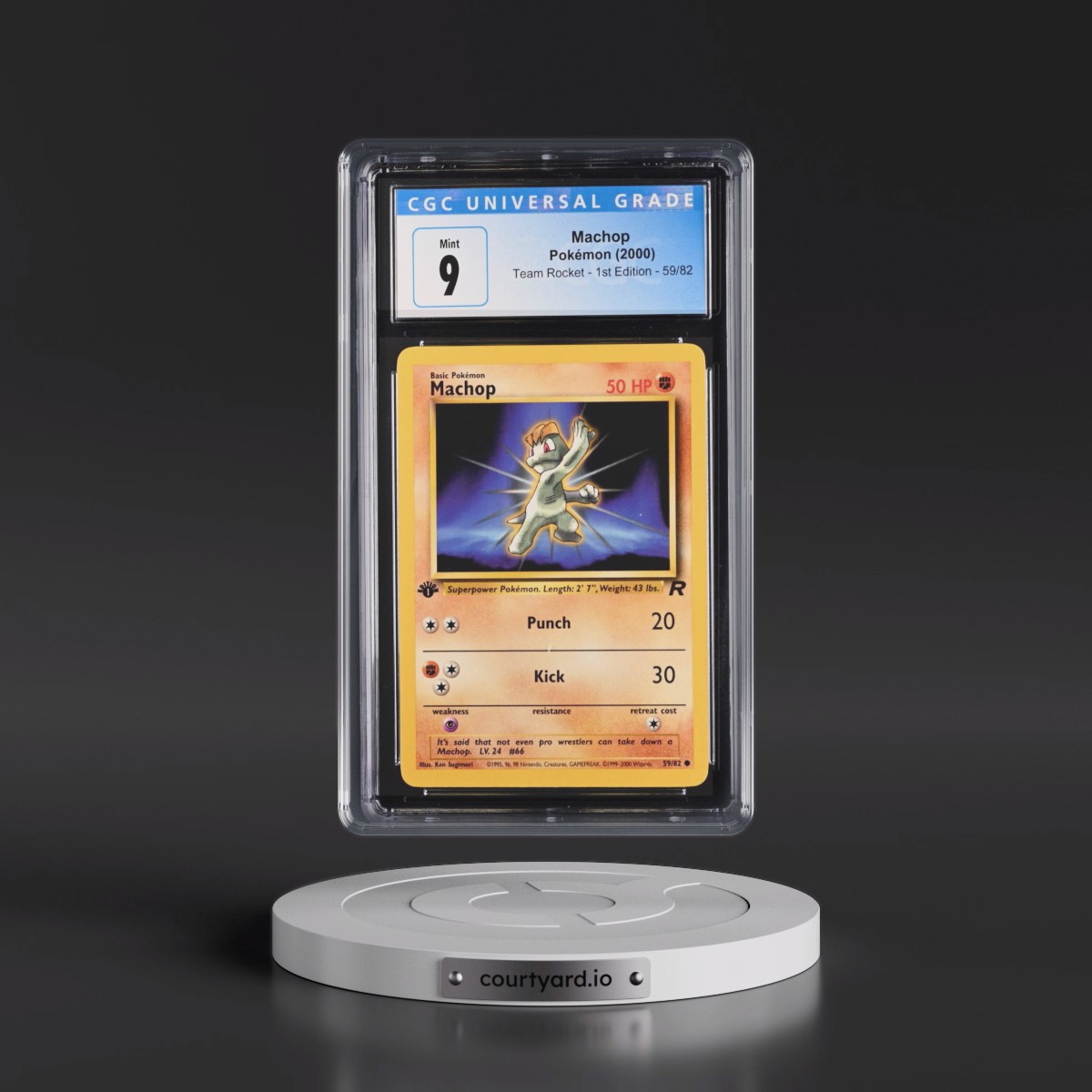 2000 Team Rocket #59/82 Machop - 1st Edition 1st Edition (CGC 9 MINT)