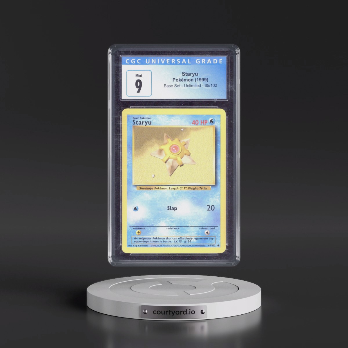 1999 Base Set #65/102 Staryu (CGC 9 MINT)