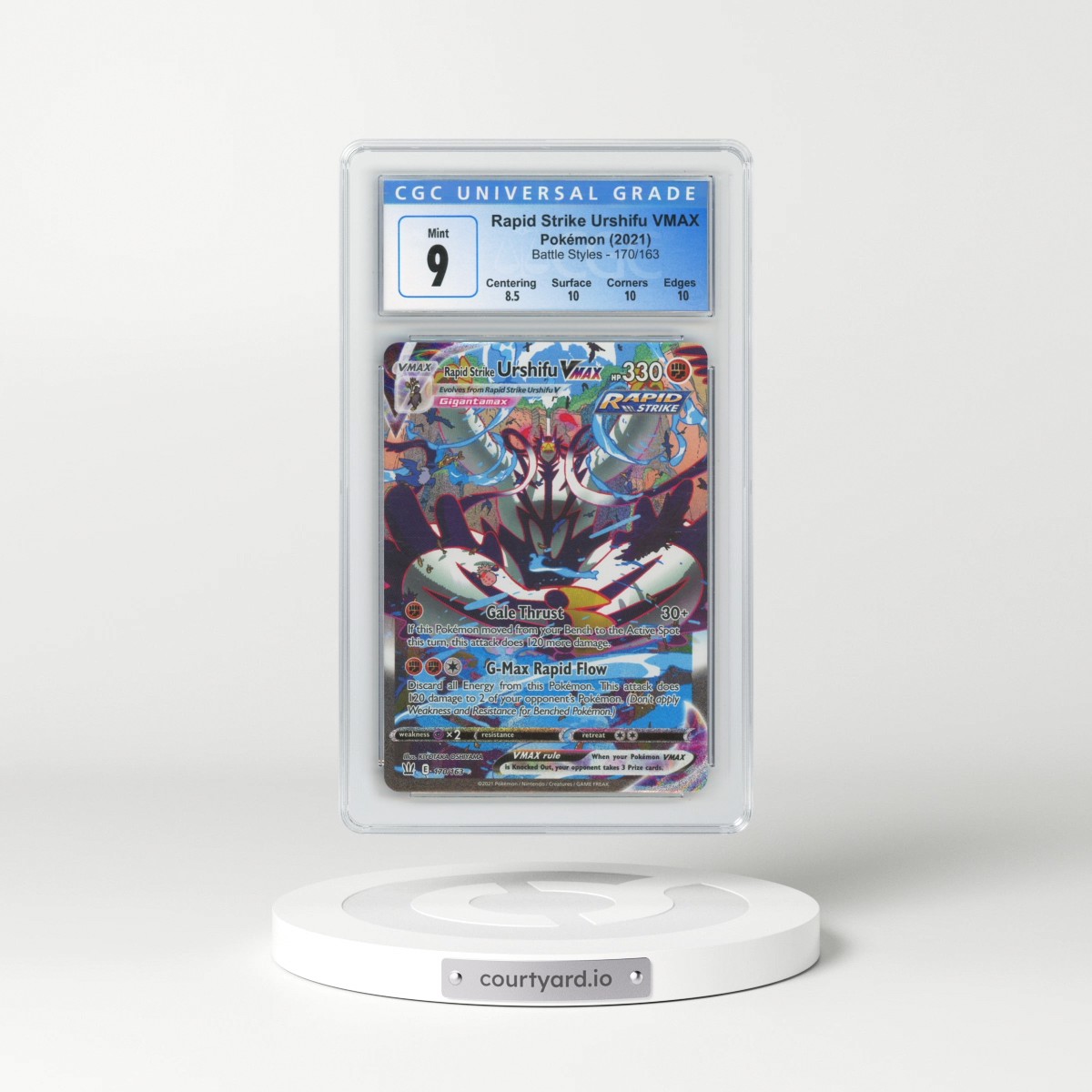 2021 Battle Styles #170/163 Rapid Strike Urshifu VMAX - Holo Secret (CGC 9 MINT)