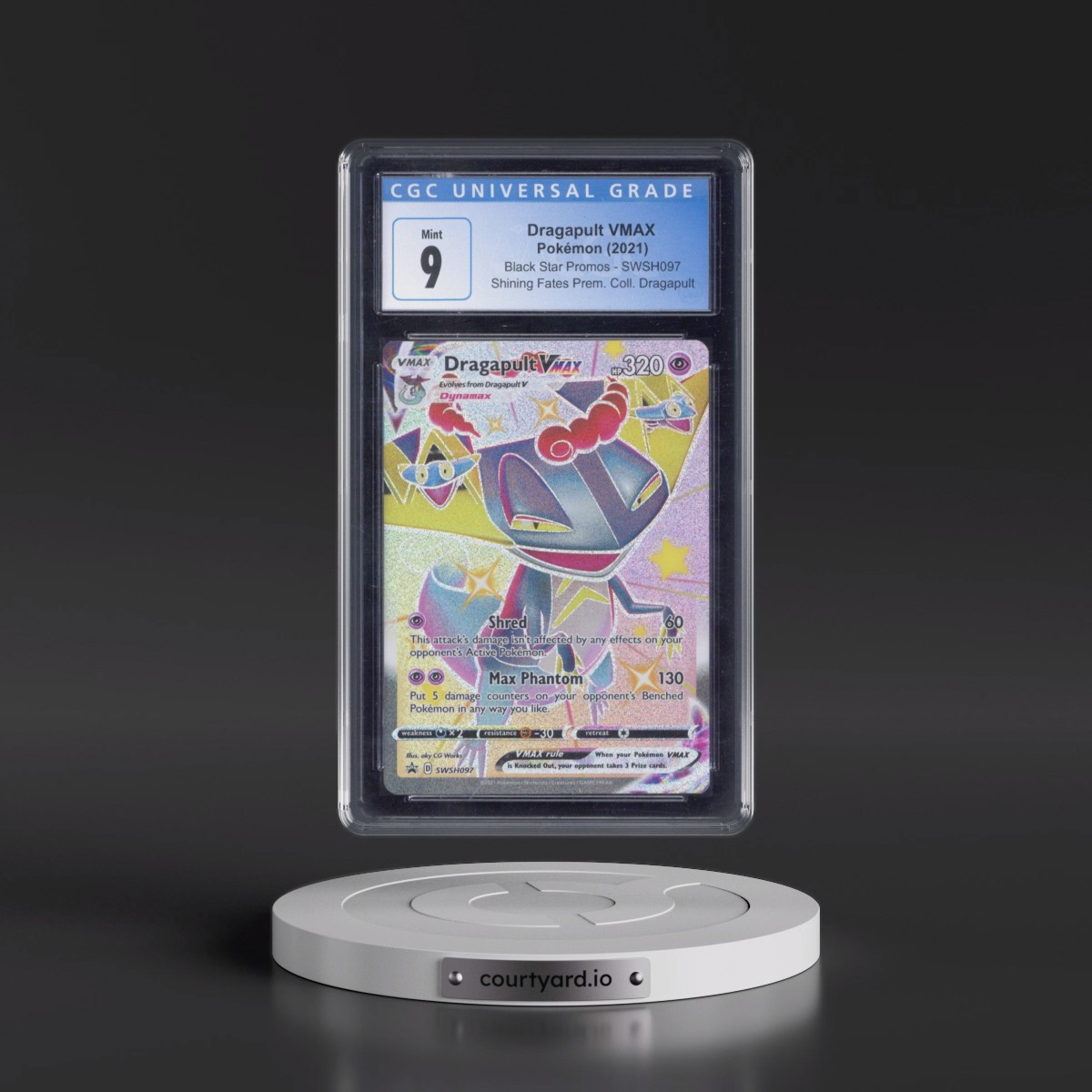 2017 Black Star Promos - Sword & Shield #SWSH097 Dragapult VMAX - Holo Shining Fates Premium Collection - Dragapult (CGC 9 MINT)