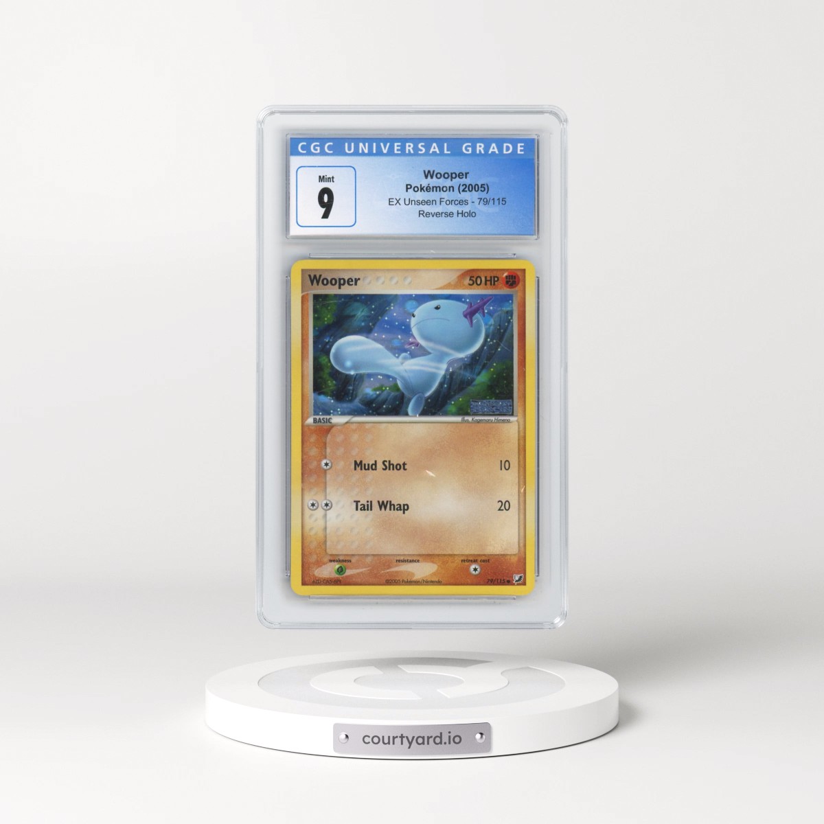 2005 EX Unseen Forces #79/115 Wooper - Reverse Holo (CGC 9 MINT)