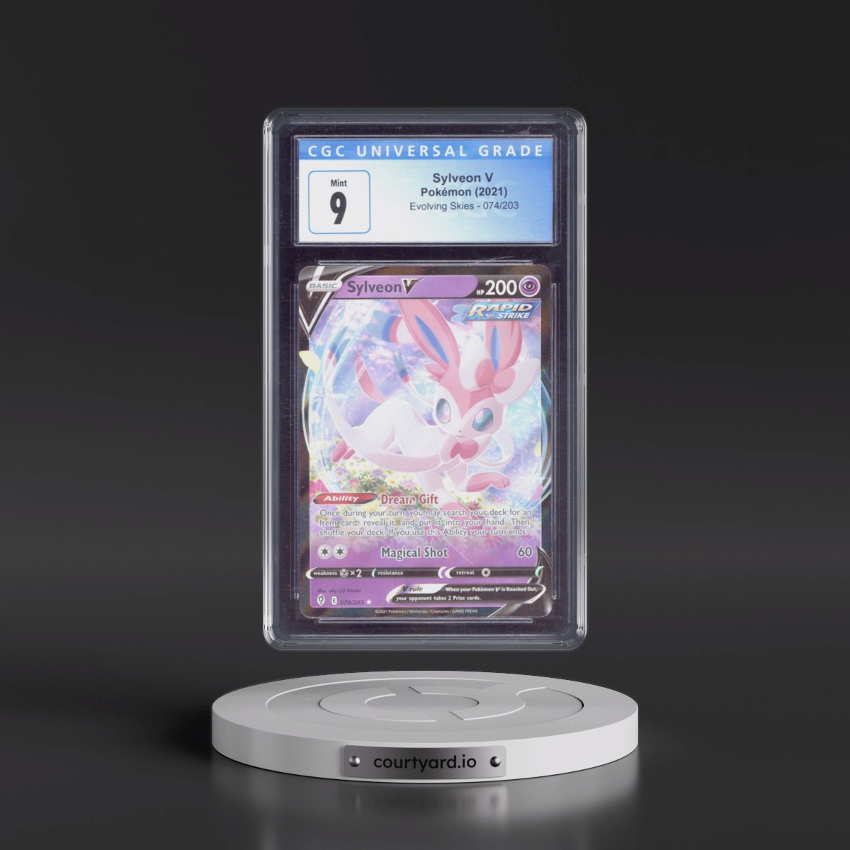 2021 Evolving Skies #074/203 Sylveon V - Holo (CGC 9 MINT)
