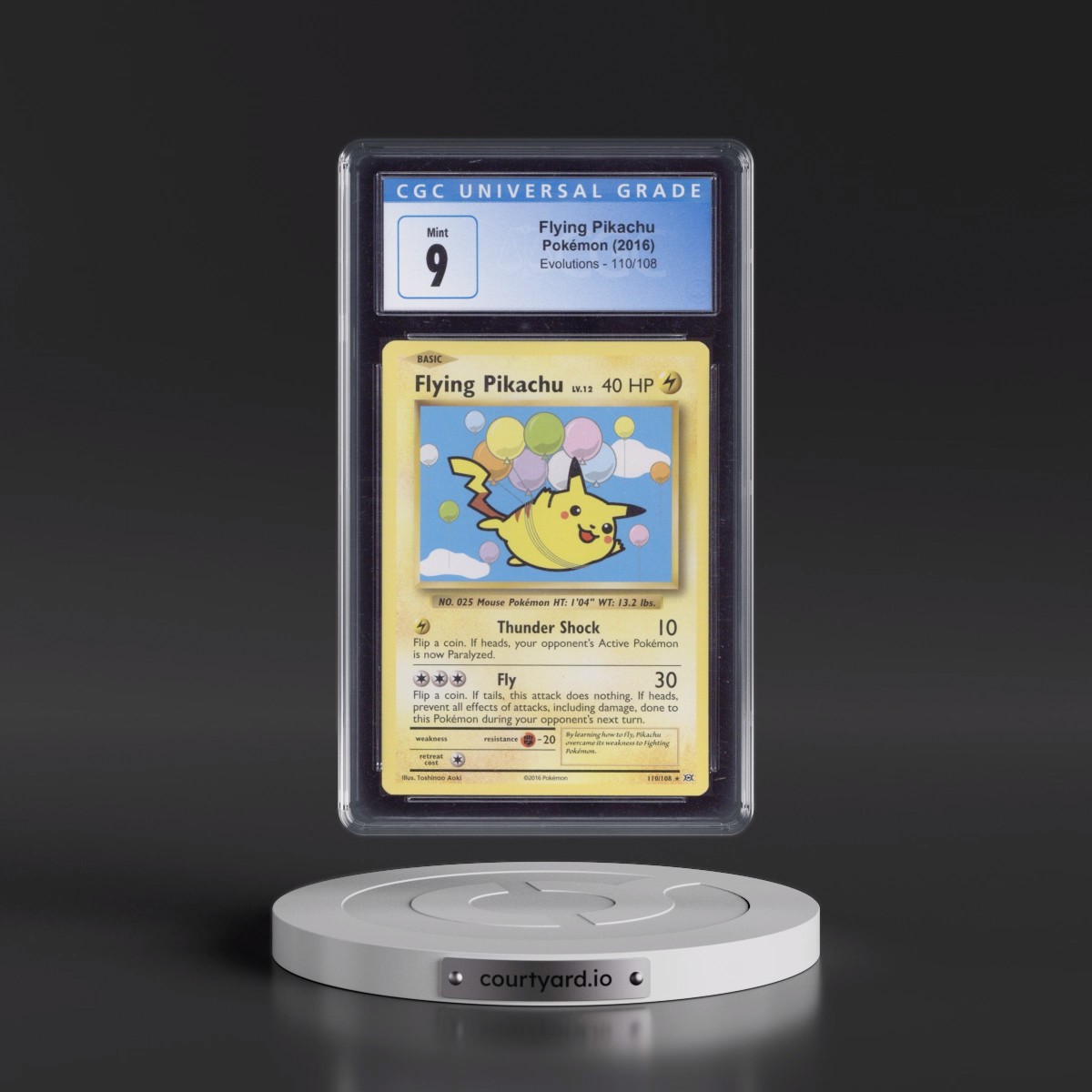 2016 Evolutions #110/108 Flying Pikachu - Secret Rare (CGC 9 MINT)