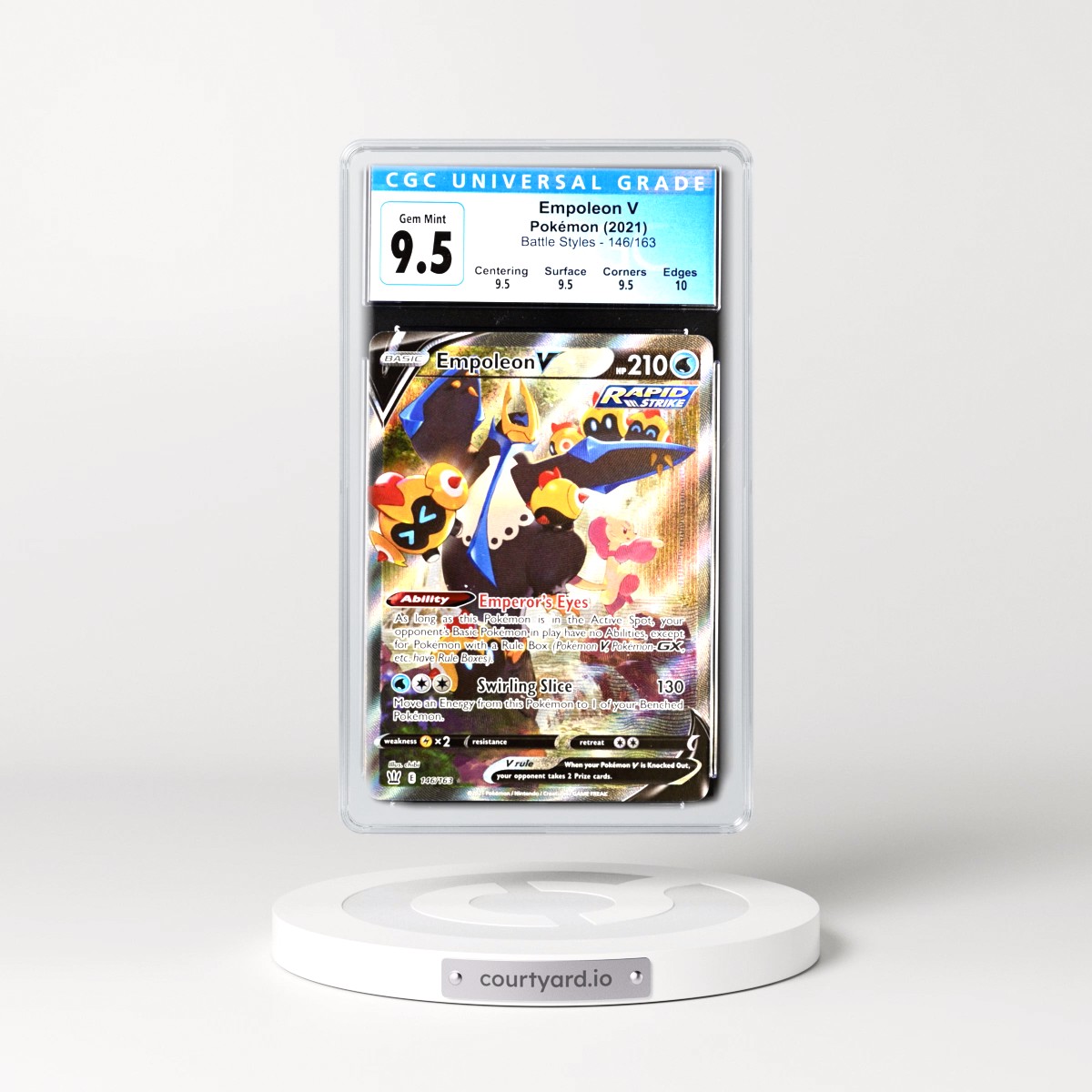 2021 Battle Styles #146/163 Empoleon V - Ultra Rare Holo (CGC 10 GEM MINT)
