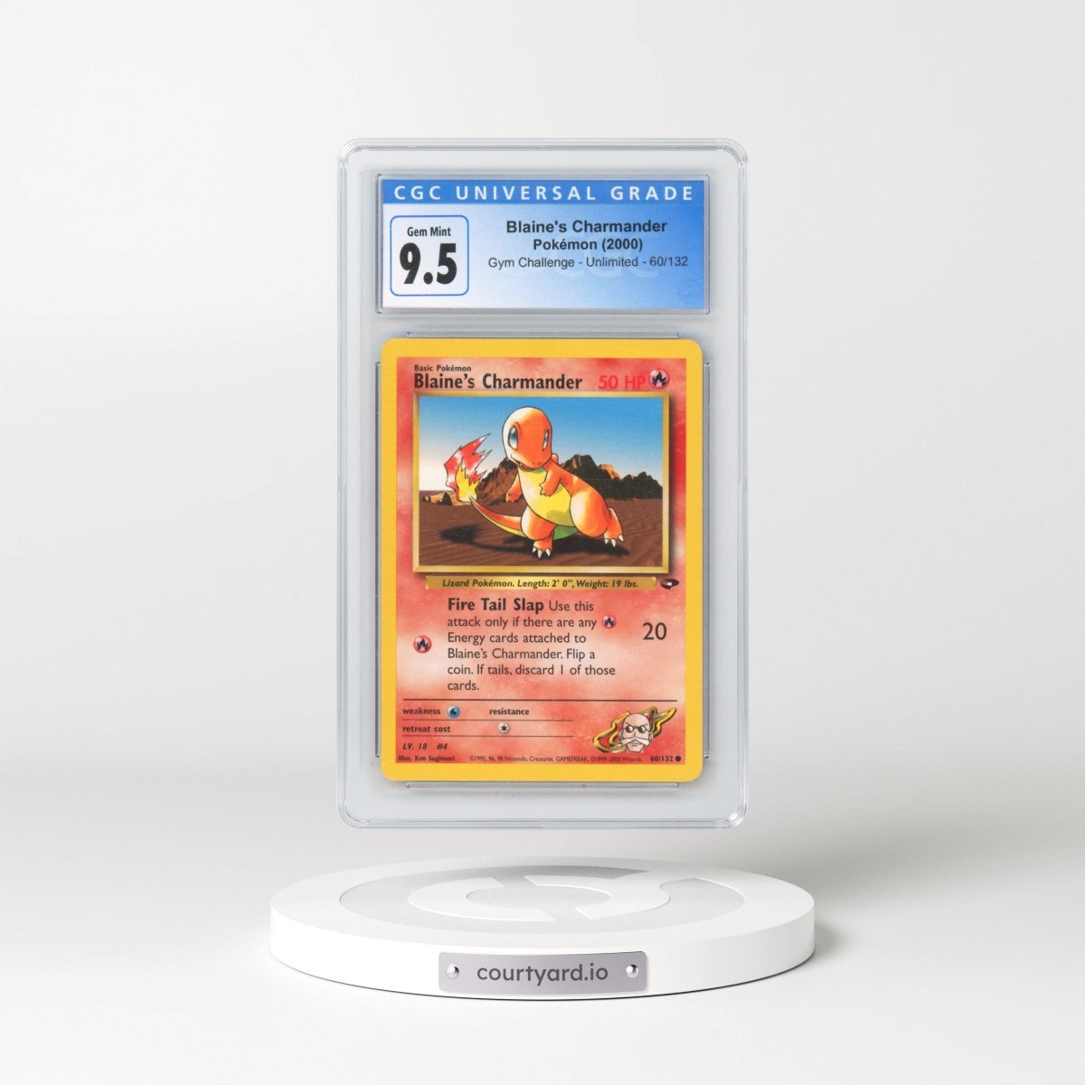 2000 Gym Challenge #60/132 Blaine's Charmander (CGC 10 GEM MINT)