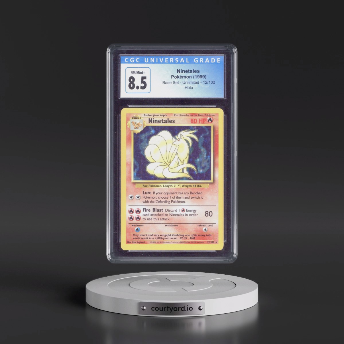 1999 Base Set #12/102 Ninetales - Holo (CGC 8.5 NM-MT+)