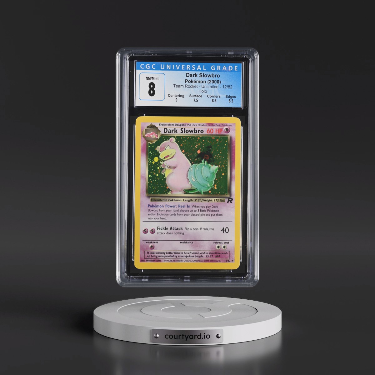 1999 Team Rocket #12/82 Dark Slowbro - Holo (CGC 8 NM-MT)
